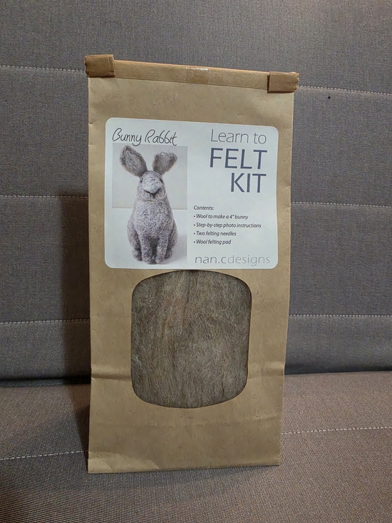 Other - Bunny Rabbit Learn to Felt Kit - Gray